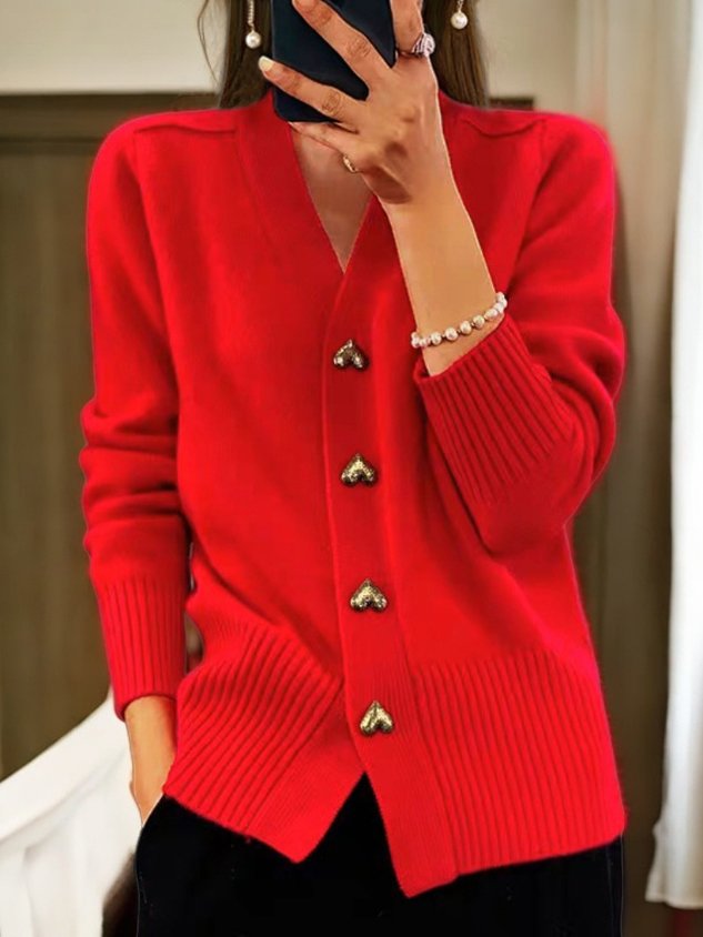 Agnes Women's Cardigan in Knit with a V-neck, photo 4