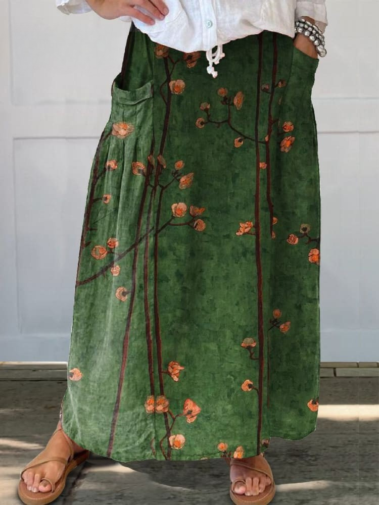 Alba Women's Skirt in a Relaxed Fit with an Elasticated Waist and a Floral Print, photo 5
