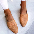 Alberta Women's Sandals with a Flat Sole in Light Brown, photo 1