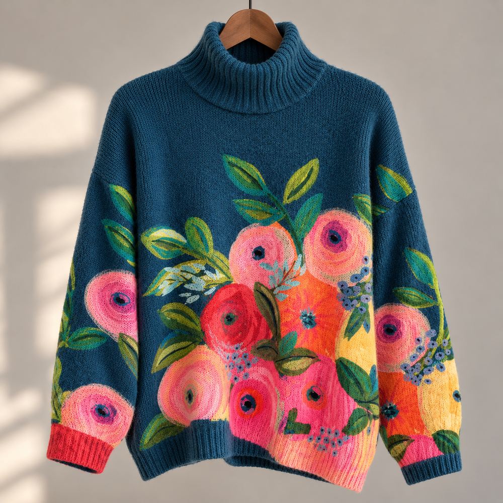 Alice | Embroidered Turtleneck Sweater photo 2