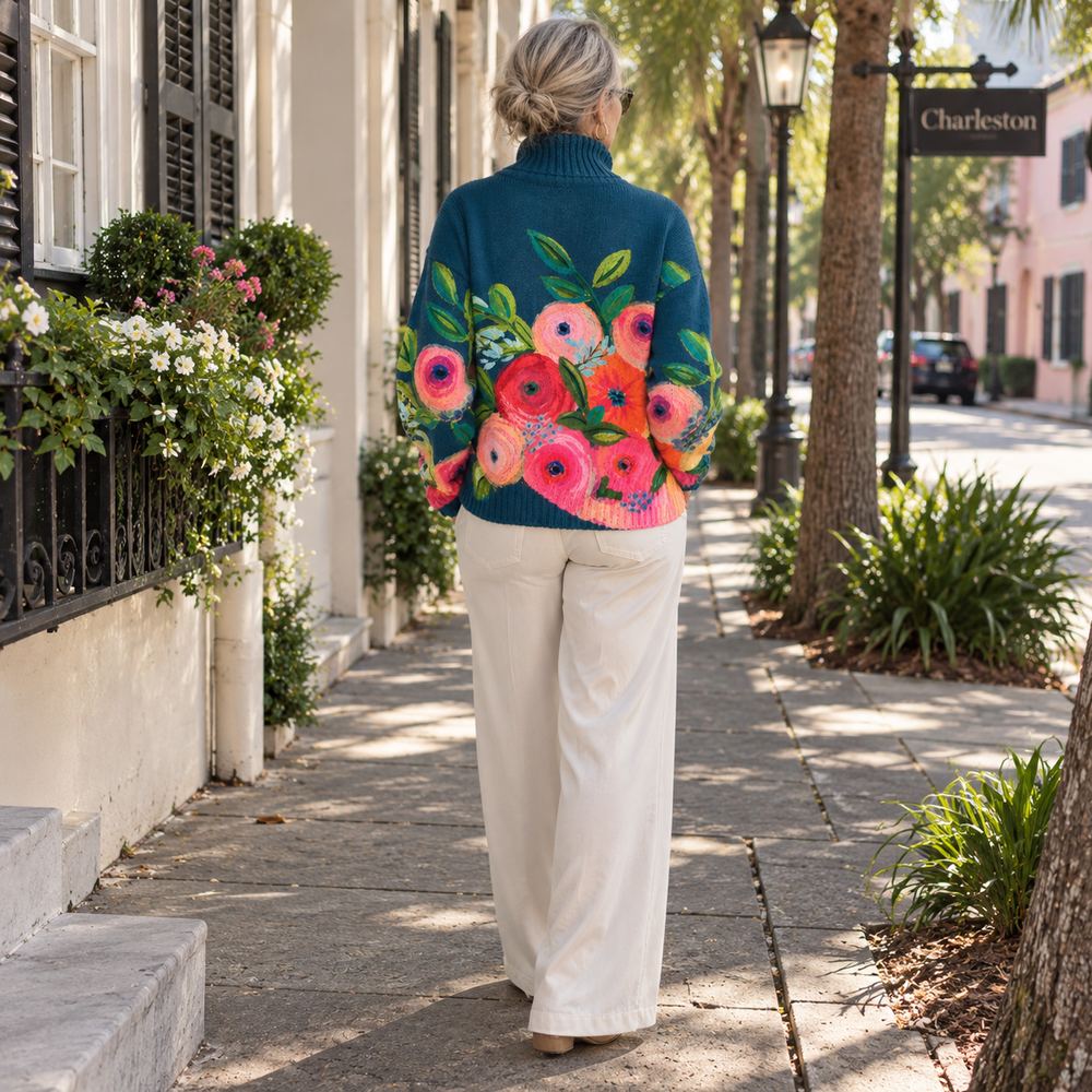 Alice | Embroidered Turtleneck Sweater photo 4