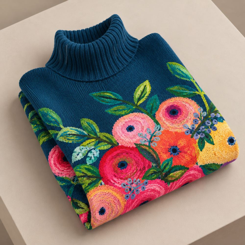 Alice | Embroidered Turtleneck Sweater photo 5