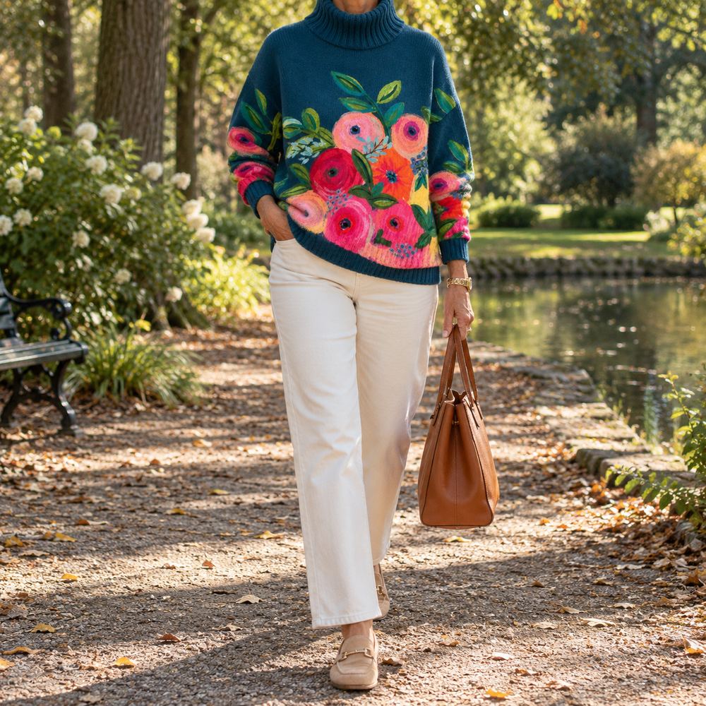 Alice | Embroidered Turtleneck Sweater photo 6