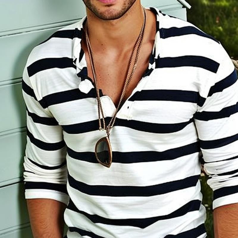 Alto | Striped Henley Top photo 4