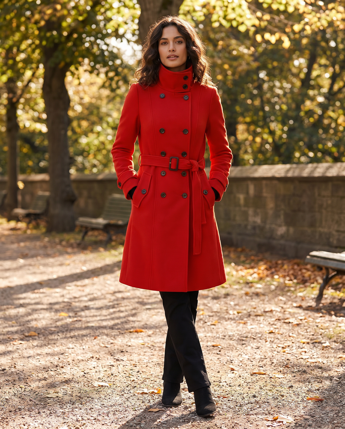 Amelia | Women's Double Breasted Wool Coat photo 2