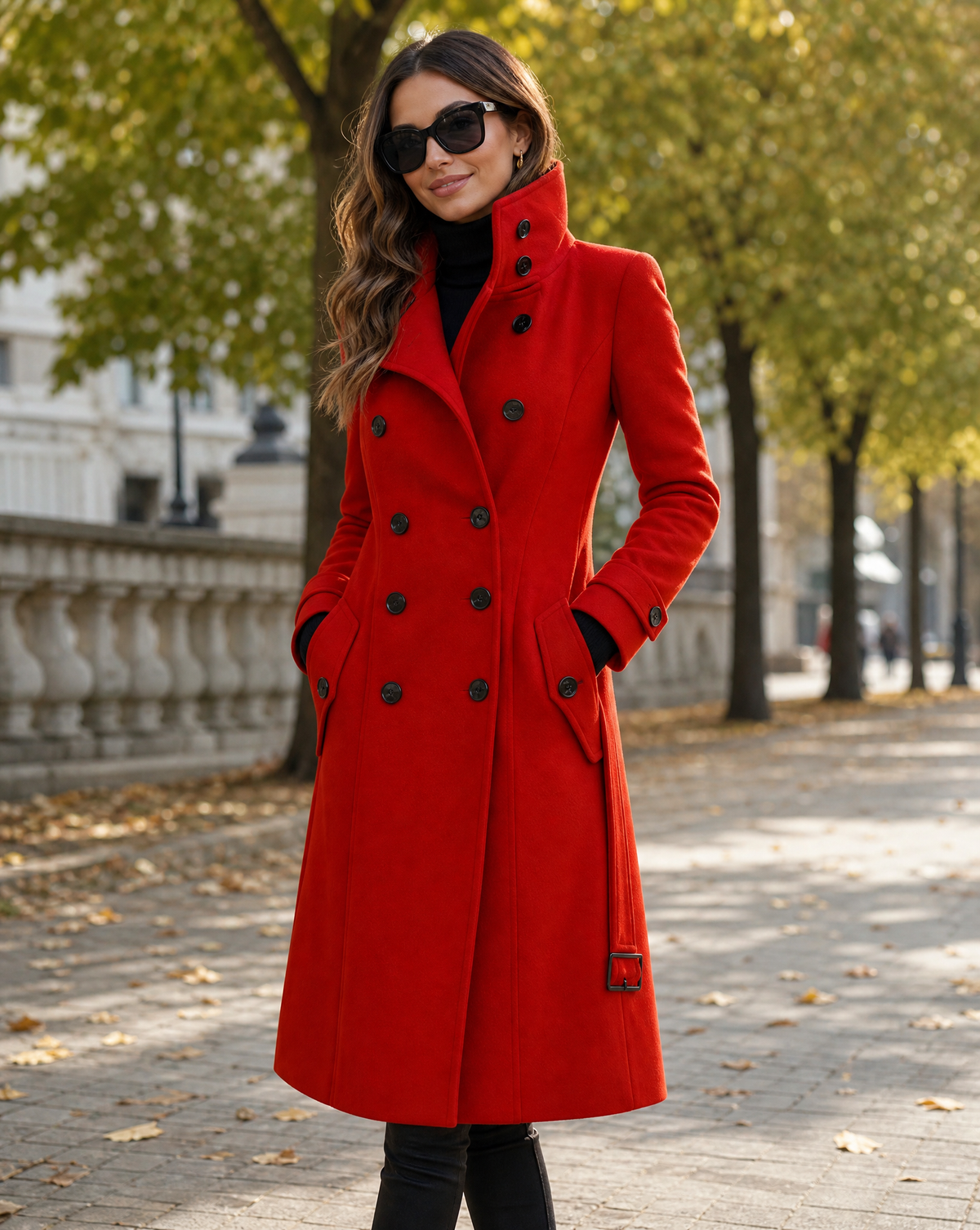 Amelia | Women's Double Breasted Wool Coat photo 3