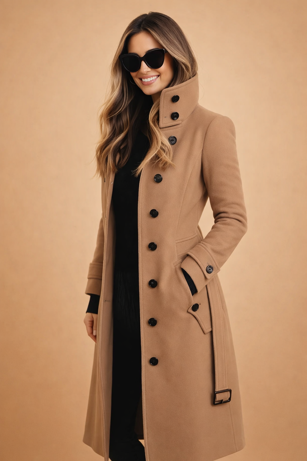 Amelia | Women's Double Breasted Wool Coat photo 4