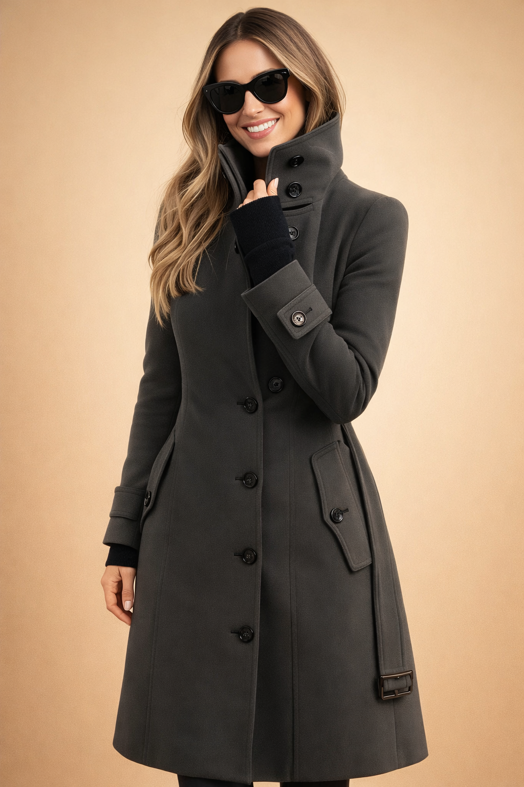 Amelia | Women's Double Breasted Wool Coat photo 6