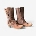 Amparo | Leather Ankle Boots with Wide Heel