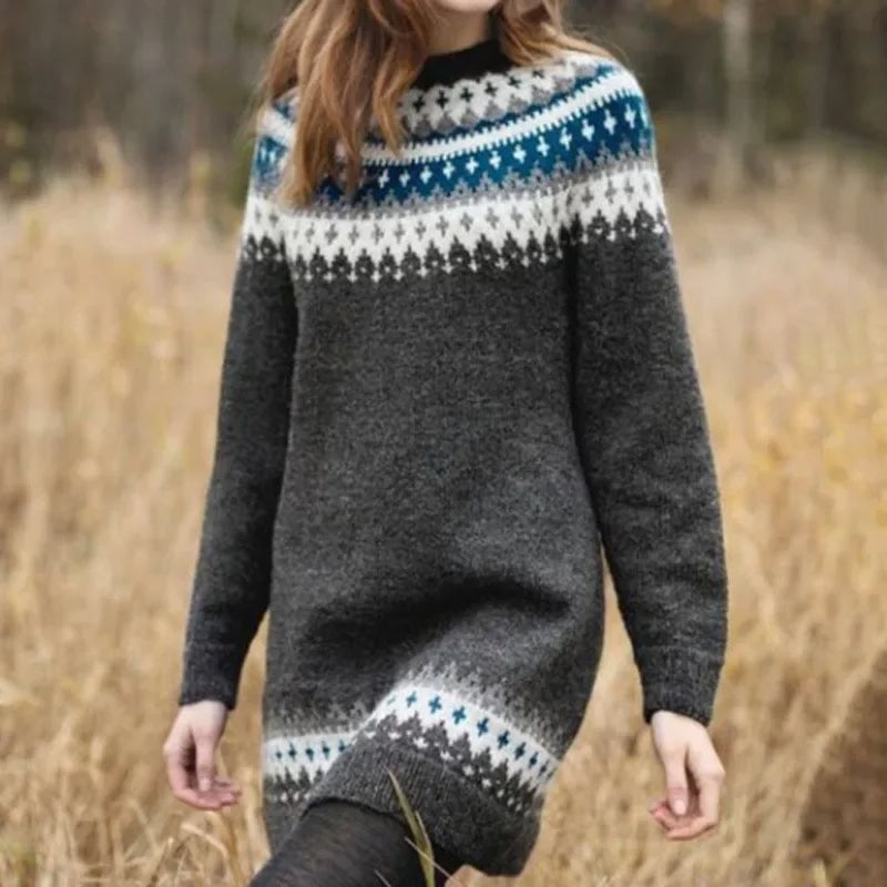 Andrea Women's Sweater with a Nordic Knit Pattern, photo 1
