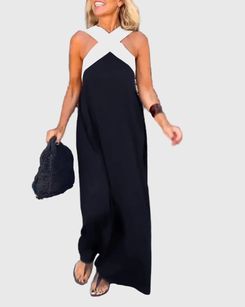 Anne Women's Dress in Maxi Length in Black, photo 2