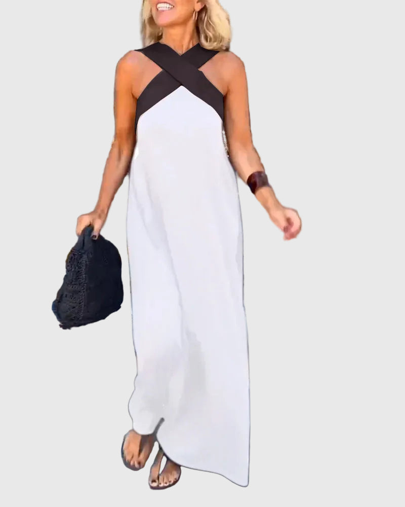 Anne Women's Dress in Maxi Length in Black, photo 3