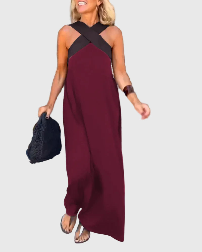 Anne Women's Dress in Maxi Length in Black, photo 4