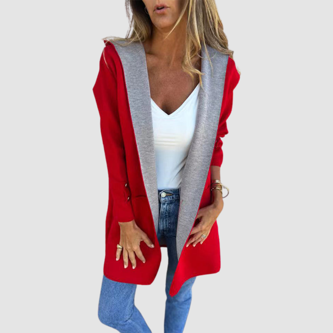 Anya Women's Jacket with a Hood and Colour Blocking, photo 1