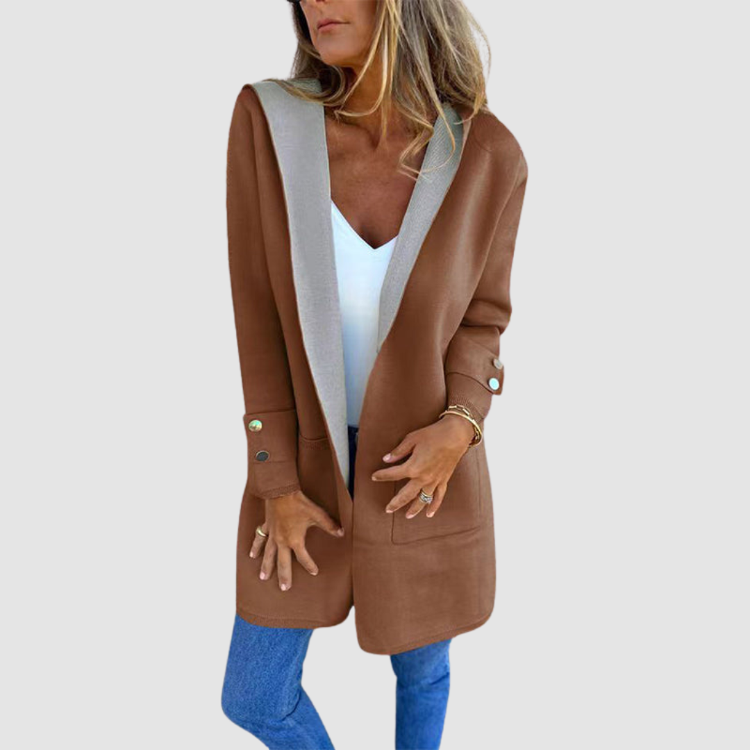 Anya Women's Jacket with a Hood and Colour Blocking, photo 2