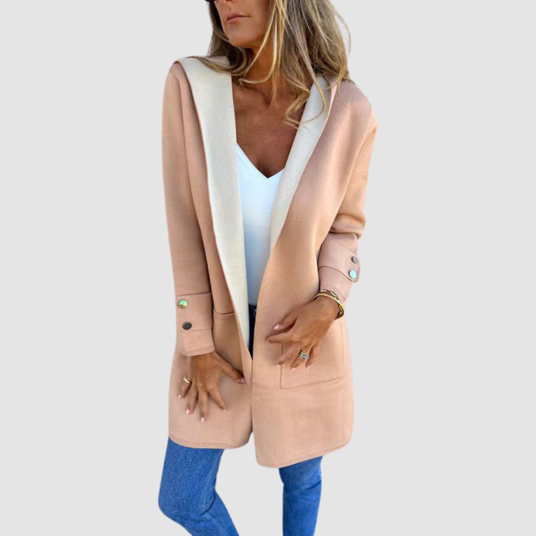 Anya Women's Jacket with a Hood and Colour Blocking, photo 3