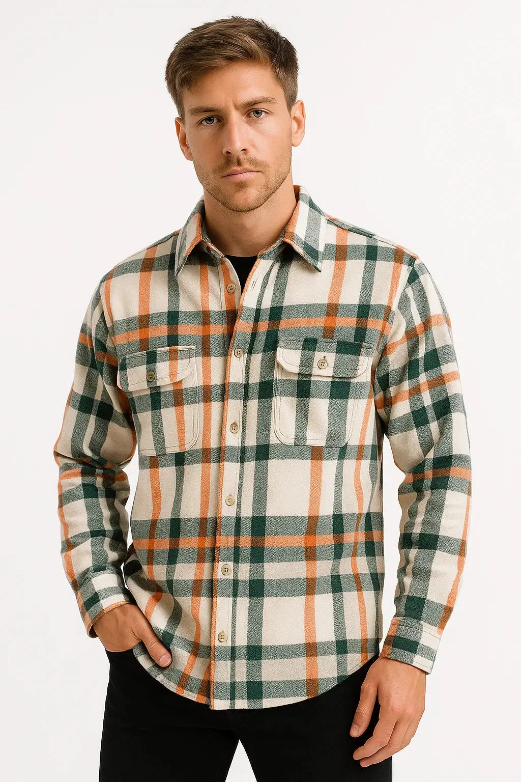 Arthur Men's Plaid Overshirt with Long Sleeves, photo 3
