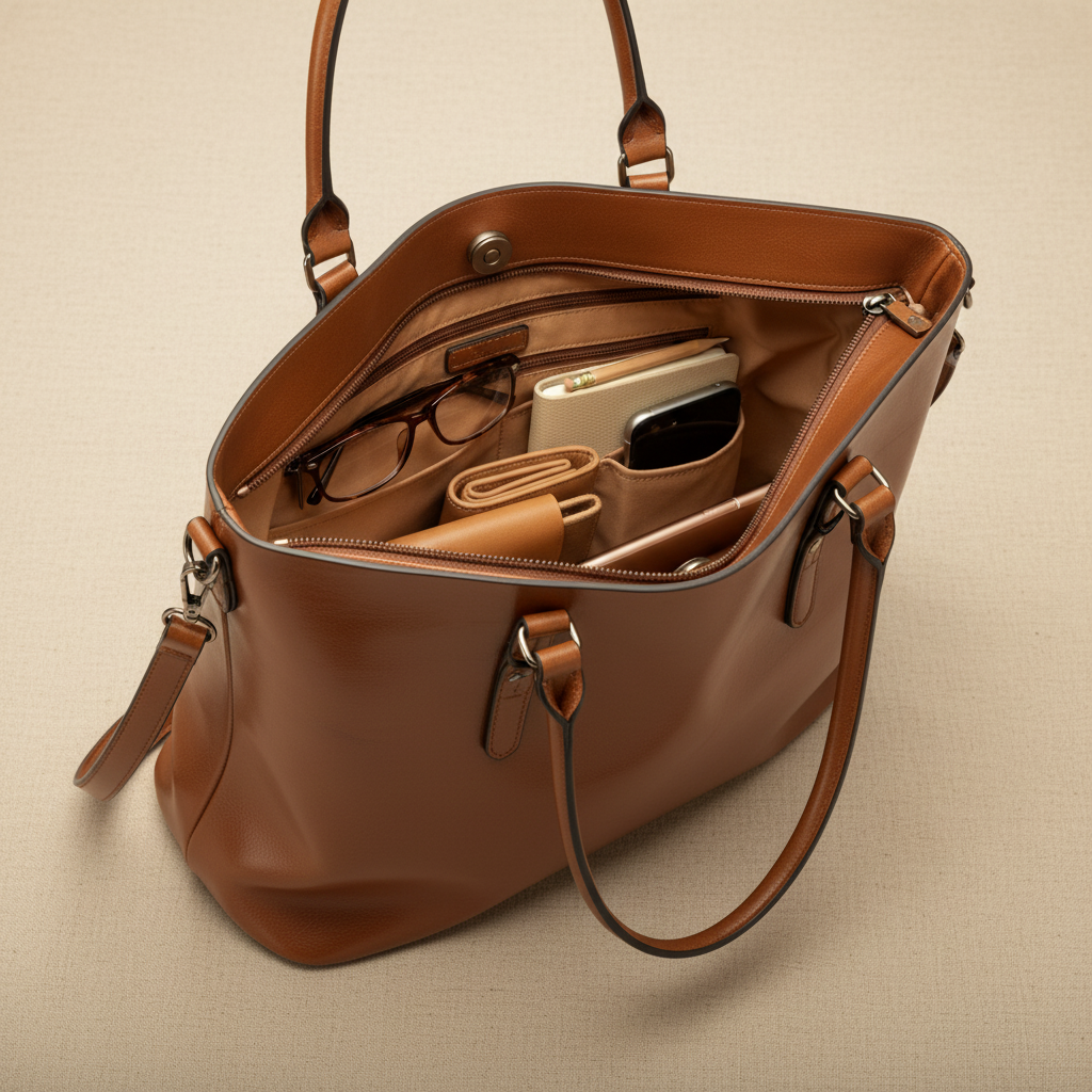 Audrey Vintage Style Leather Shoulder Bag, photo 8