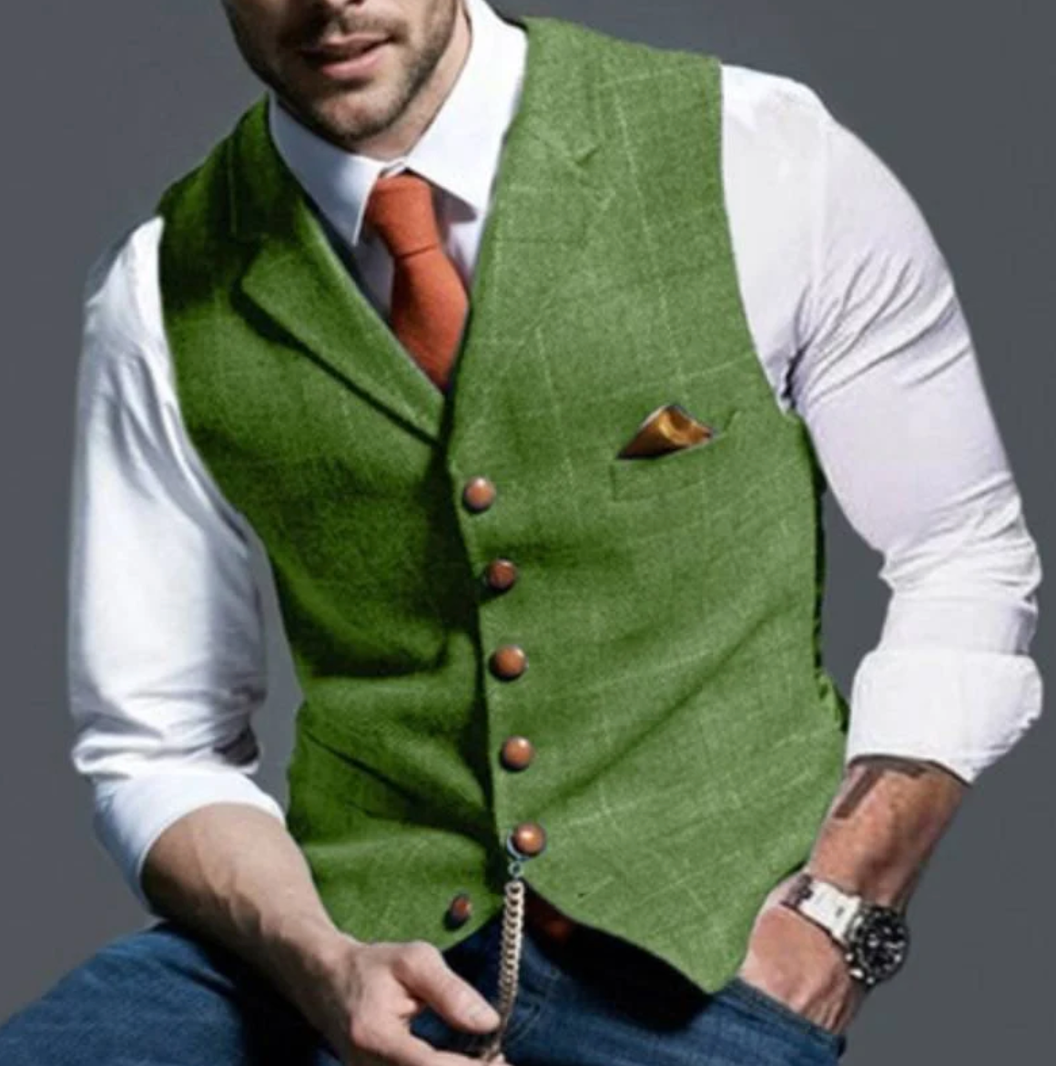 Benedict Men's Waistcoat with Shawl Collar, photo 2