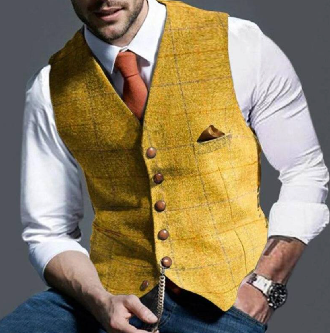 Benedict Men's Waistcoat with Shawl Collar, photo 3