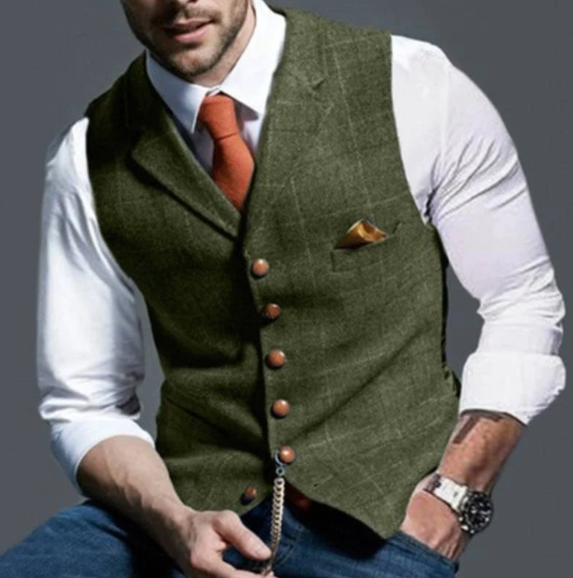 Benedict Men's Waistcoat with Shawl Collar, photo 4