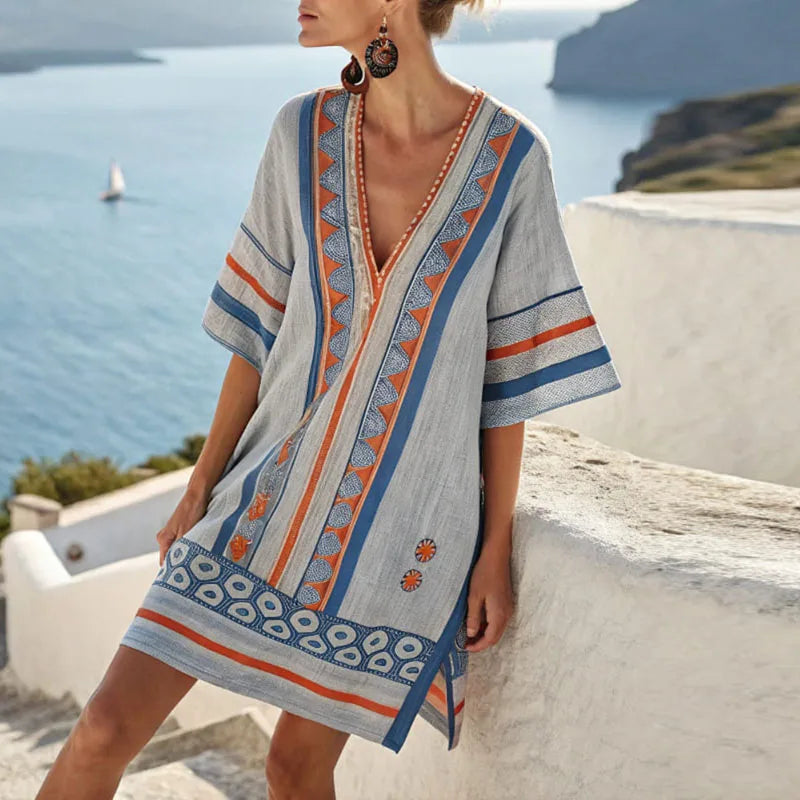 Beth Women's Dress in Maxi Length in Orange, photo 1