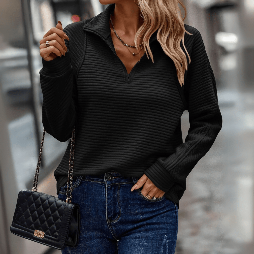 Bryony Women's Sweater with a Stand Collar with a Half Zip, photo 4