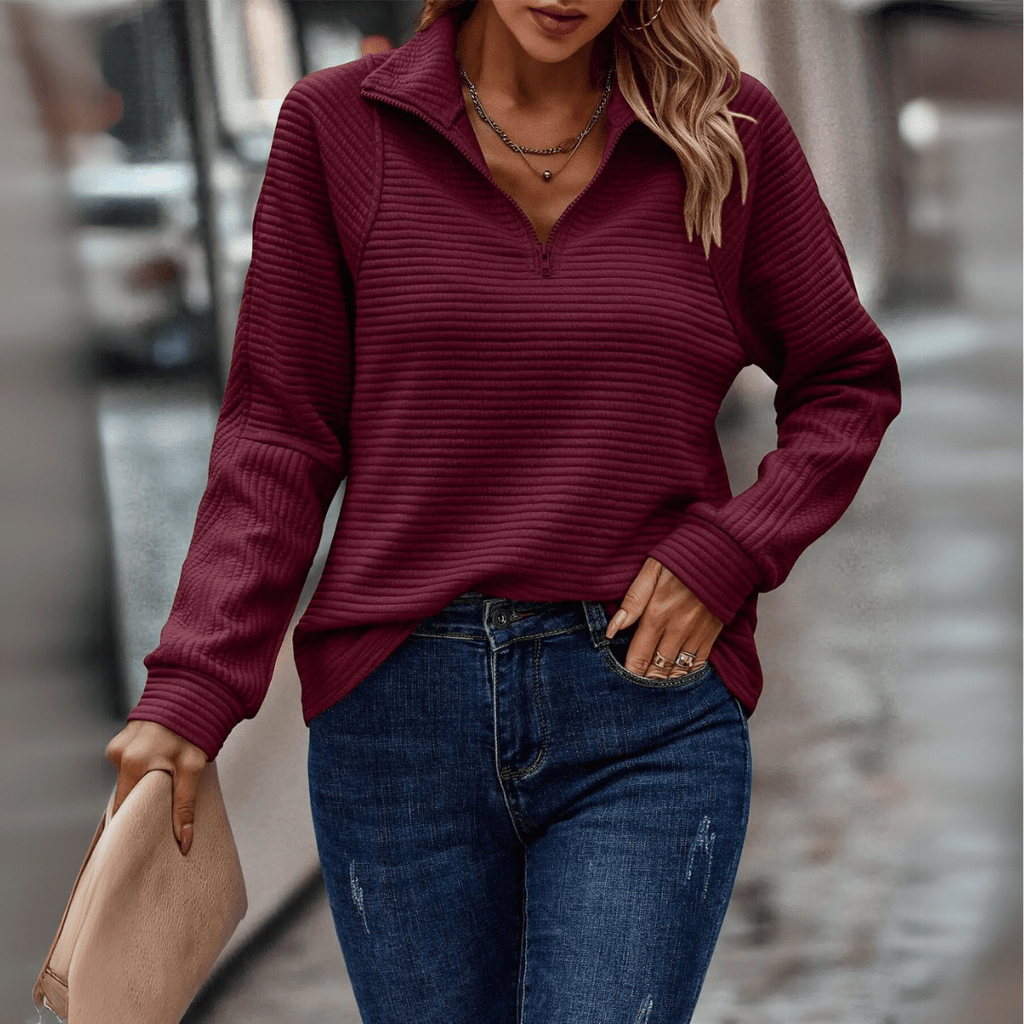 Bryony Women's Sweater with a Stand Collar with a Half Zip, photo 5