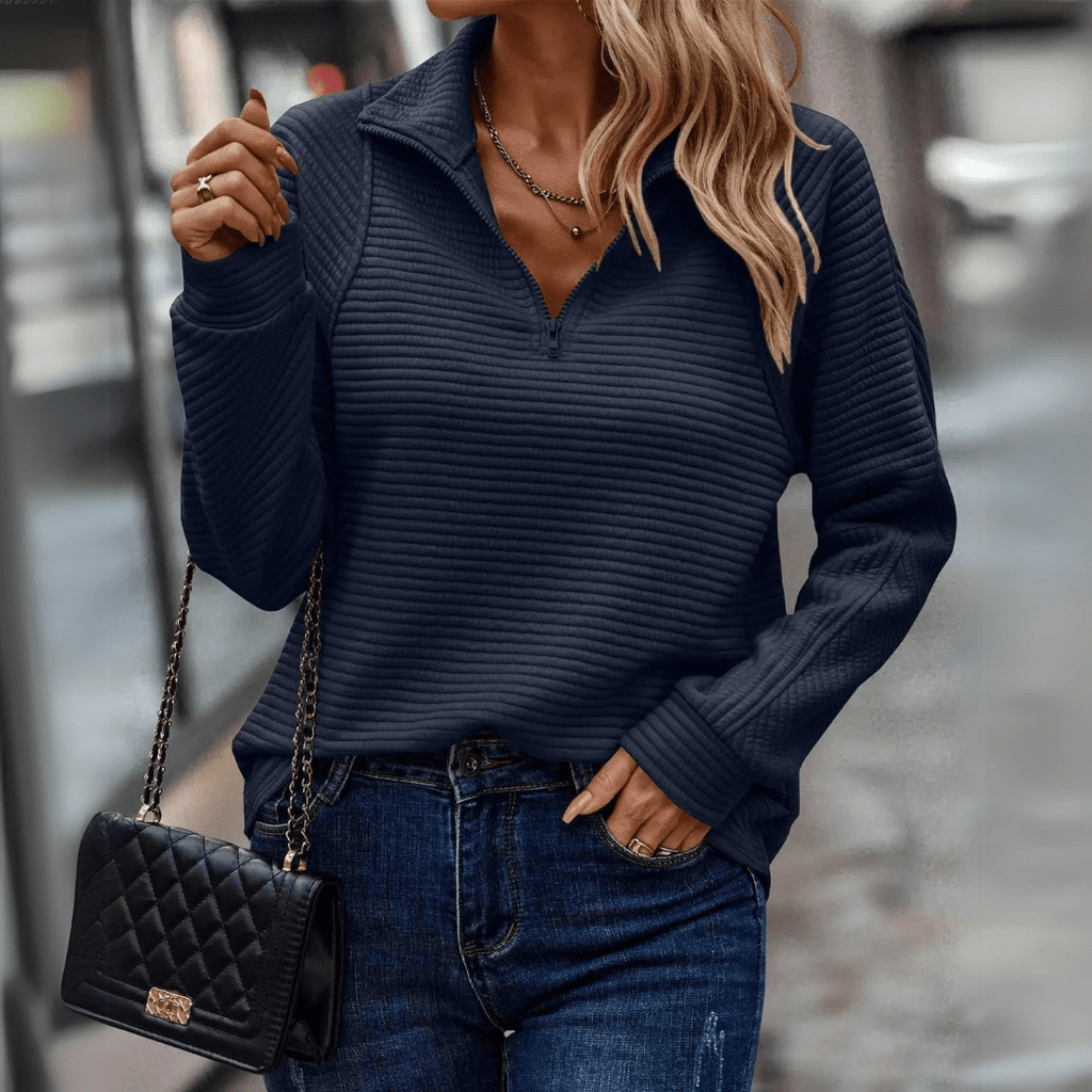 Bryony Women's Sweater with a Stand Collar with a Half Zip, photo 6