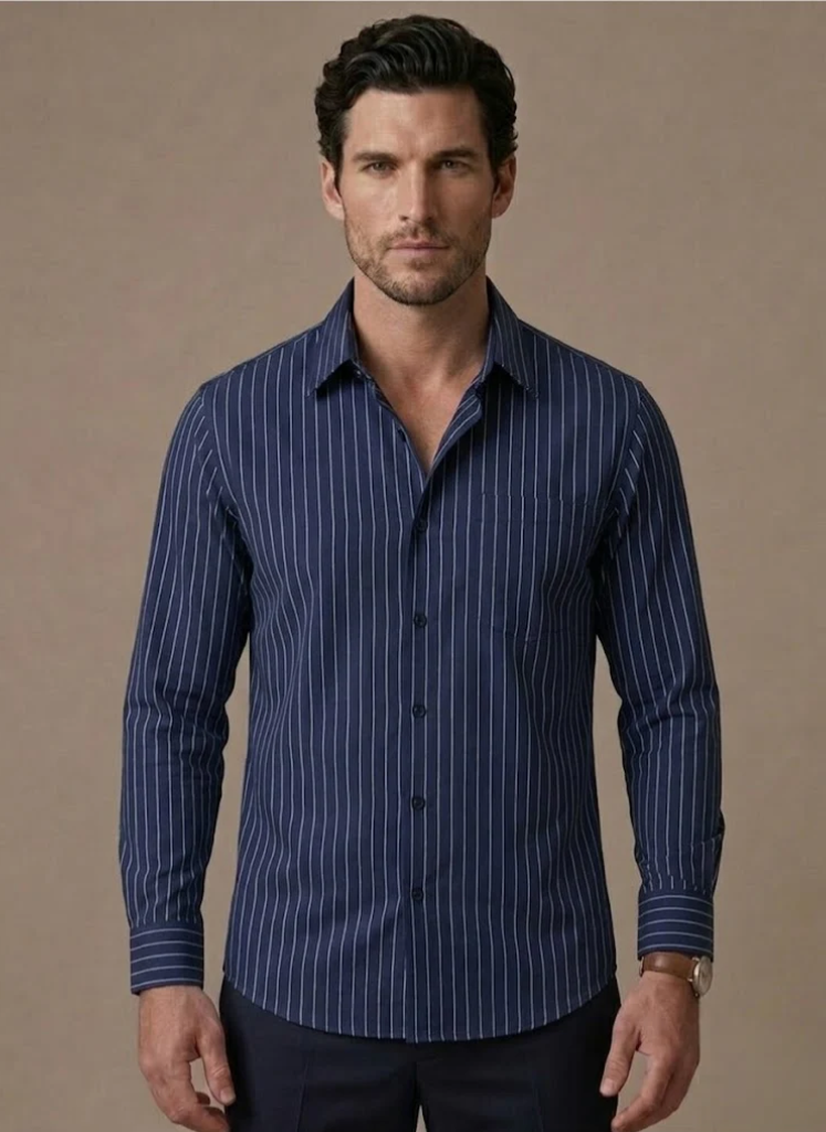 Calvin Men's Striped Dress Shirt with Long Sleeves, photo 6