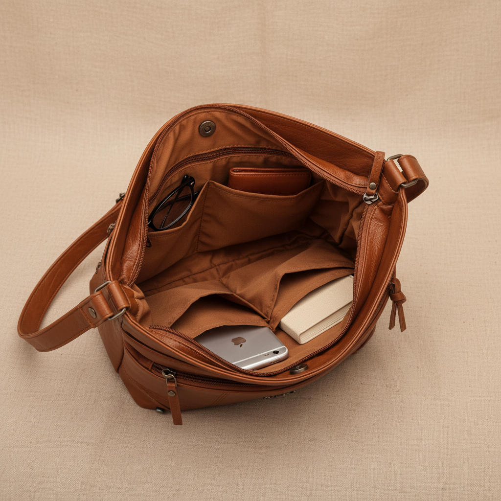 Camille Small Structured Leather Bag, photo 6
