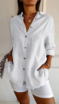 Carla Women's Shirt with Lapels and Pleats, photo 1