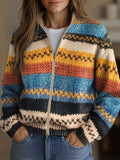 Carol Women's Cardigan in Knit with Stripes, photo 1