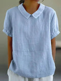 Carolyn Women's Shirt with a Classic Collar with Short Sleeves, photo 1