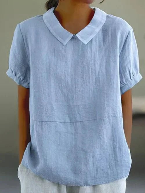 Carolyn Women's Shirt with a Classic Collar with Short Sleeves, photo 1