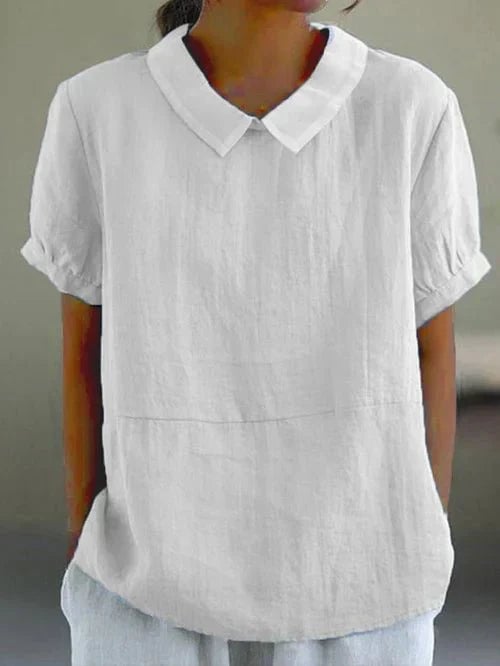 Carolyn Women's Shirt with a Classic Collar with Short Sleeves, photo 2