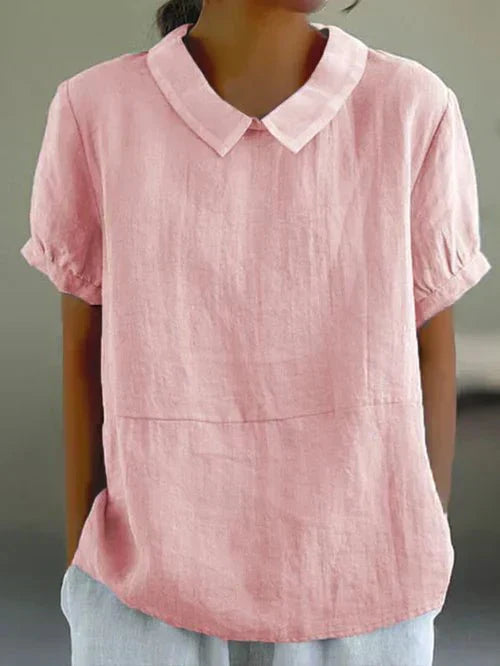 Carolyn Women's Shirt with a Classic Collar with Short Sleeves, photo 3