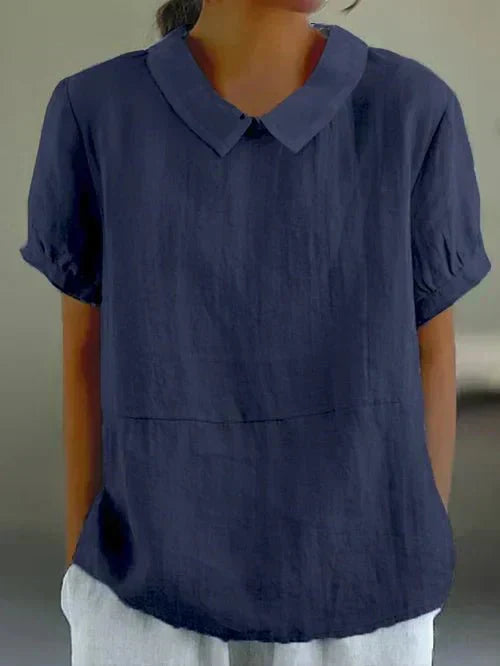 Carolyn Women's Shirt with a Classic Collar with Short Sleeves, photo 4