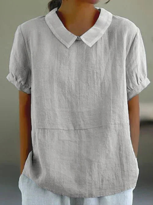 Carolyn Women's Shirt with a Classic Collar with Short Sleeves, photo 5