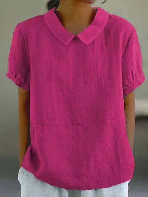 Carolyn Women's Shirt with a Classic Collar with Short Sleeves, photo 6