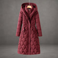 Charity Women's Coat in a Long Cut with a Hood and Pockets, photo 1