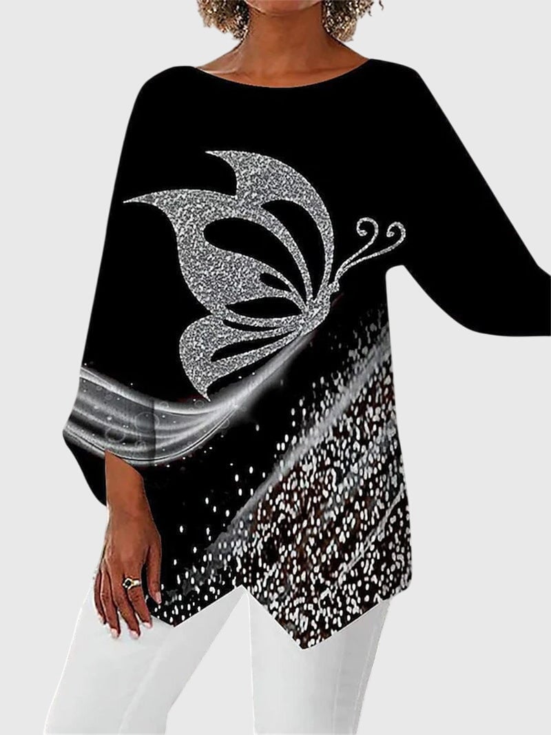Clara Women's Top with a Round Neck and an All-over Print, photo 1