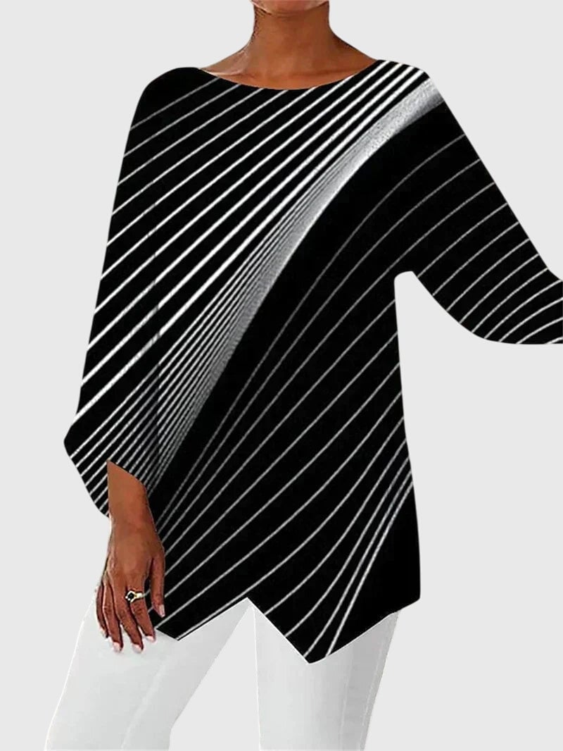Clara Women's Top with a Round Neck and an All-over Print, photo 2