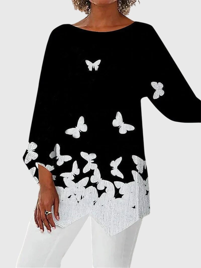 Clara Women's Top with a Round Neck and an All-over Print, photo 5