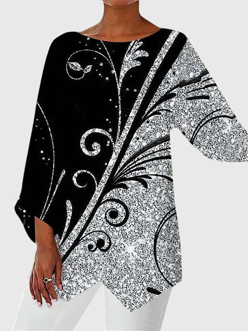 Clara Women's Top with a Round Neck and an All-over Print, photo 6