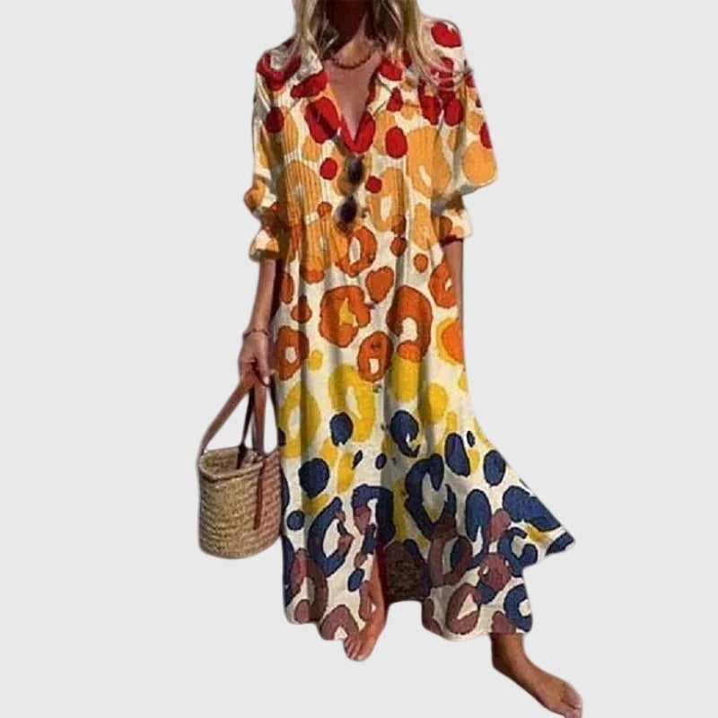 Clementine Women's Dress in Maxi Length in Multi, photo 2