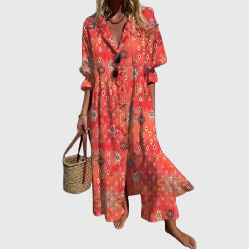 Clementine Women's Dress in Maxi Length in Multi, photo 4