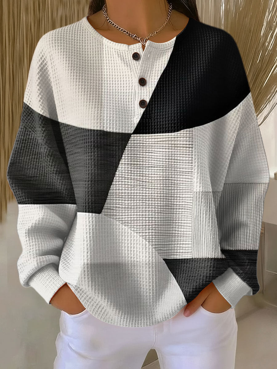 Crestine | Waffle Knit Sweater