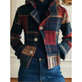 Daisy Women's Jacket with Buttons and a Check Pattern, photo 1
