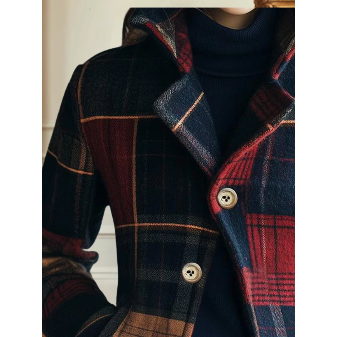 Daisy Women's Jacket with Buttons and a Check Pattern, photo 3